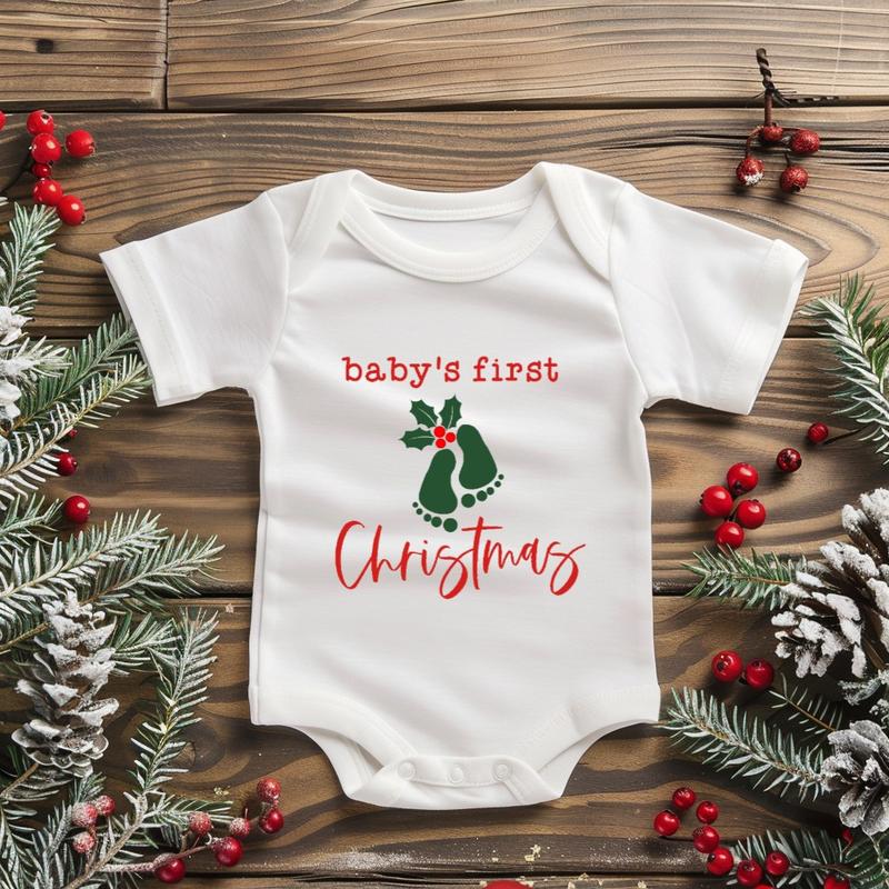 Product Introduction of Baby Vest First Christmas 100% Super Soft Cotton 2