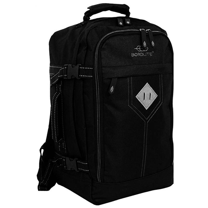 Black/Lime Cabin Friendly Rucksack With Multiple Zip, Lightweight cabin bag, Airline-friendly bag, Travel essentials bag 4