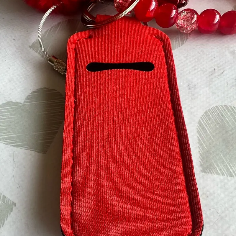 Safety Keychain with Key Holder, Anti Bac/Lipstick Case, Bottle Opener, Whistle, Pom Pom and Key Ring - Available in Multiple Colors custom 6
