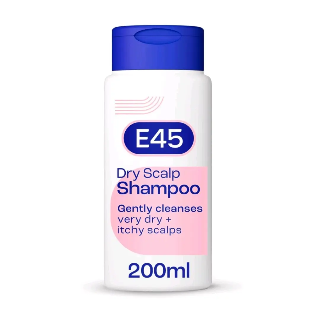 E45 Dry Scalp Shampoo 200 ml - Anti Dandruff Shampoo - Hypoallergenic Dermatological Shampoo with Pro Vitamin B5 - Conditioner, Haircare Comfort Cleansing Cleanser