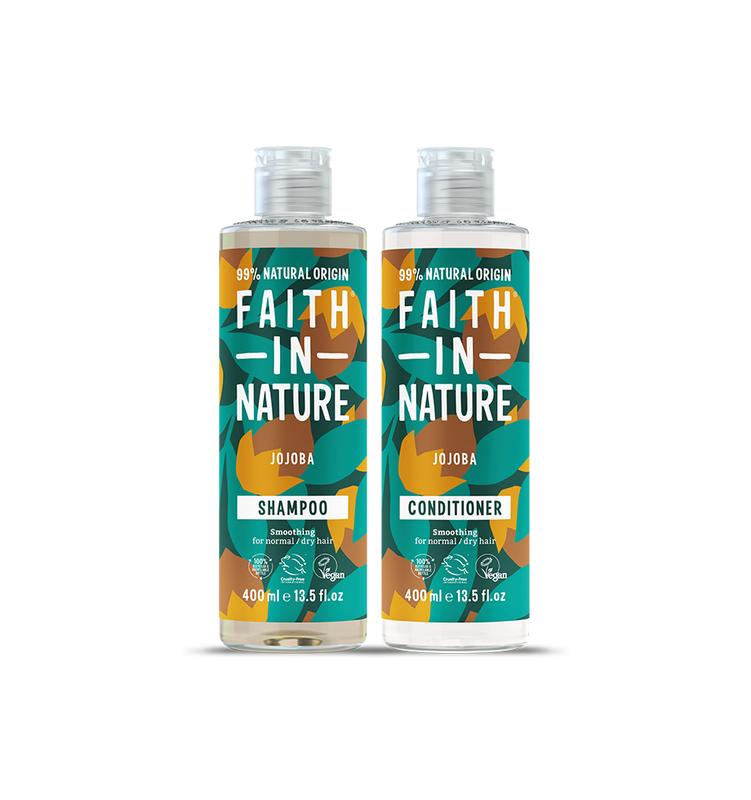 Faith In Nature Jojoba Shampoo & Conditioner Pack - Silicone & Paraben-Free Haircare Set 1