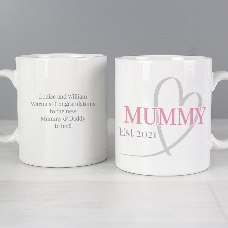 Personalised Mummy & Daddy Mug Set 4