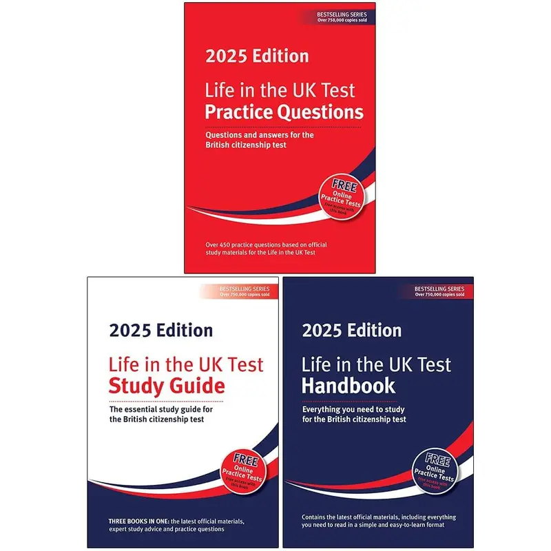 Life in the UK Test 2025 Collection 3 Books Set By Henry Dillon, Alastair Smith (Practice Questions, Handbook & Study Guide) 0