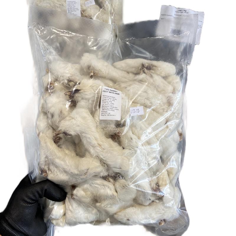 1KG Hairy rabbit feet with hair 2
