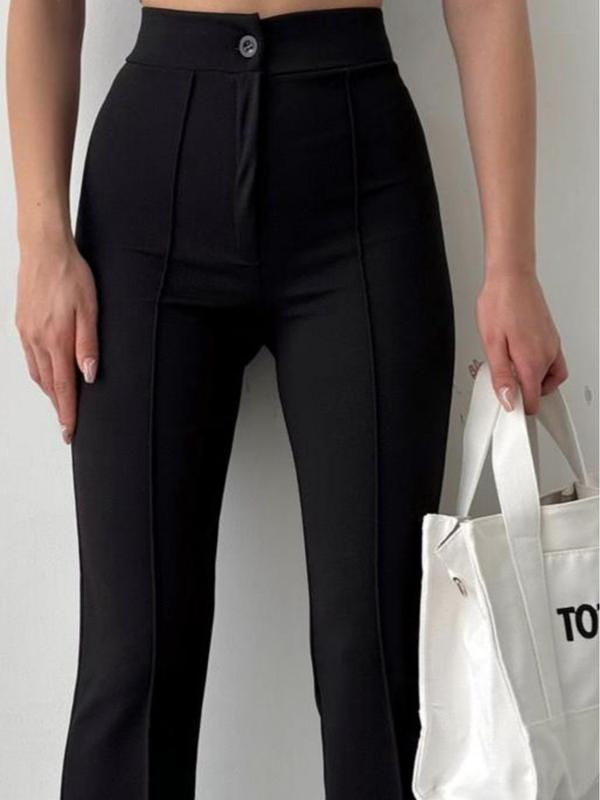 FAT GORILLA Women's Jacquard Trousers - Regular Fit Comfort Pants for Everyday Wear - Suits, Underwear Fabric Fashion Outfit Womenswear Bottom Casual Comfortable Evening Lady Basic Minimalist 3