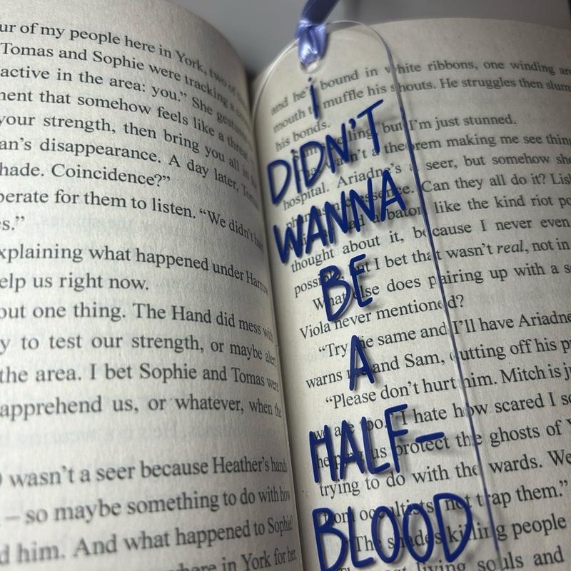 Half-Blood Bookmark | Lightning Thief Musical Inspired | Percy Jackson | Theatre Gifts | Musical theatre bookmark | Book Gift | book  life 2