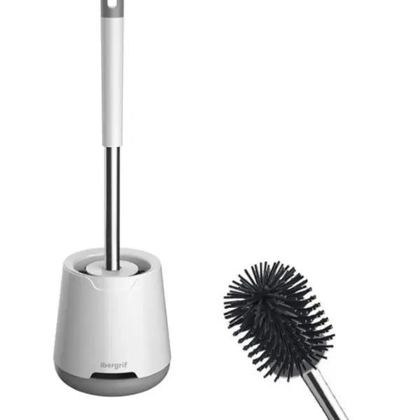 Silicone Toilet Brushes & Holders, Deep Cleaner, Toilet Brush with Quick Drying Holder Set for Bathroom Cleaning Cleaning