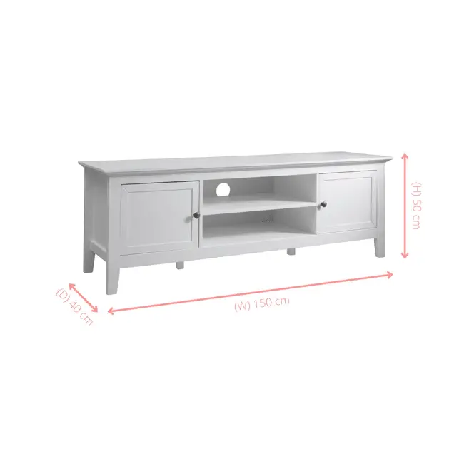 Karlstad TV Unit with Storage in Classic White or Grey 3