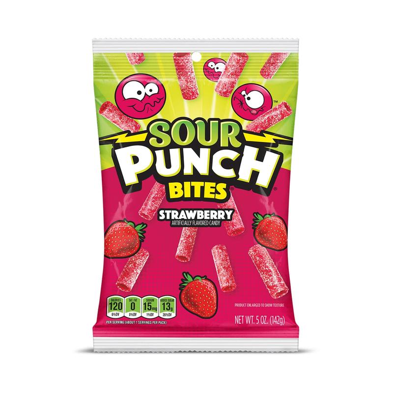 Sour Punch Bites American Different Flavours - Assorted Flavors Candy Snack Artificial Sweet Sugar Corn Salt Bonbon Tangy 1