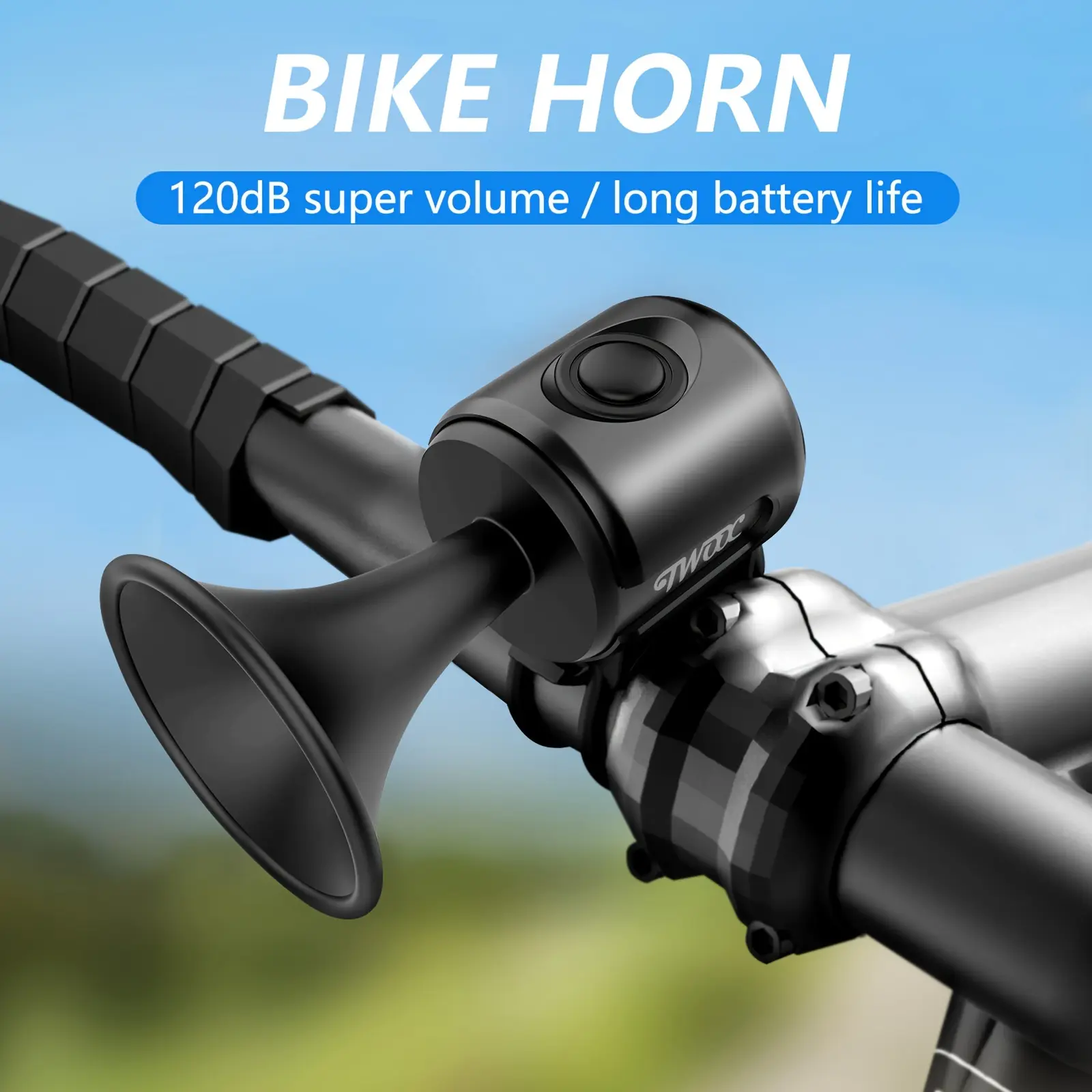 120dB Electric Bike Bell Sounds Alarm Bell, Safety Electric Bicycle Horn For Handlebars