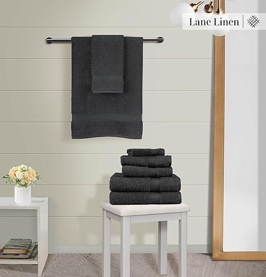 10 Piece Towel Bale Set 100% Cotton 500 Gsm,2 Bath Towel 70x140cm,4 Hand Towel 40x66cm,4 Face Towel 30x30cm,Excellent Obsorbent Towel Set For Bathroom Reusable Soft Absorbent Bathroom Pack Unisex 3