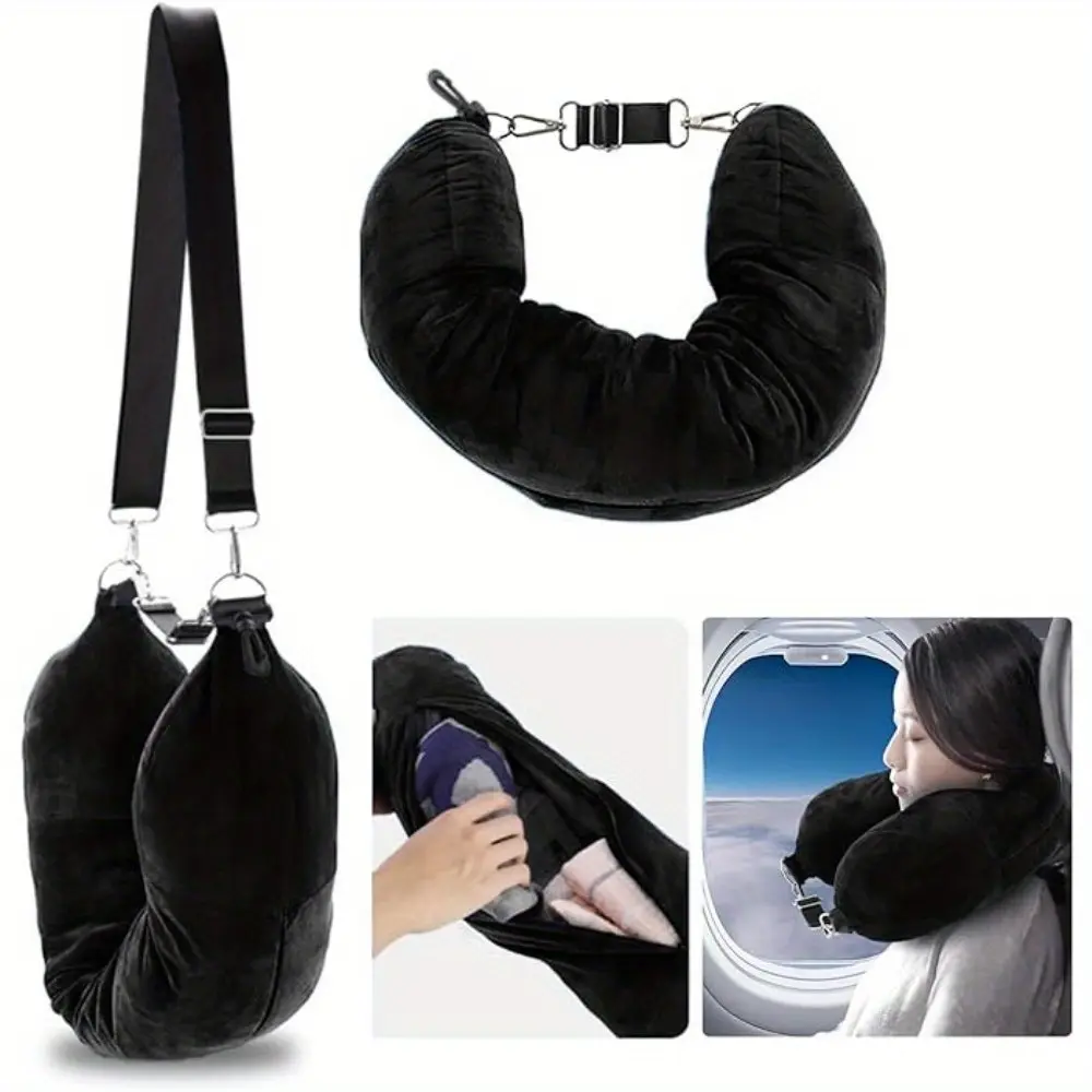 Travel Neck Pillow, U-Shaped Travel Pillow With Soft Rebound - Suitable Pillow With Comfortable Soft Velvet Materialfor For Driving And Traveling, Office Nap Pillow, Neck And Cervical Support Pillow, Head And Neck Pillow