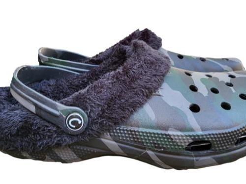 Men's Boy's Adult Warm Camouflage Camping Fishing Shoes Slippers Camo Clogs With Fur Lining Breathable All-Season Casual  Incredibly light removable black furry fluffy inners comfortable warm winter fleece lined garden sandals Footwear Walking Shoes 2