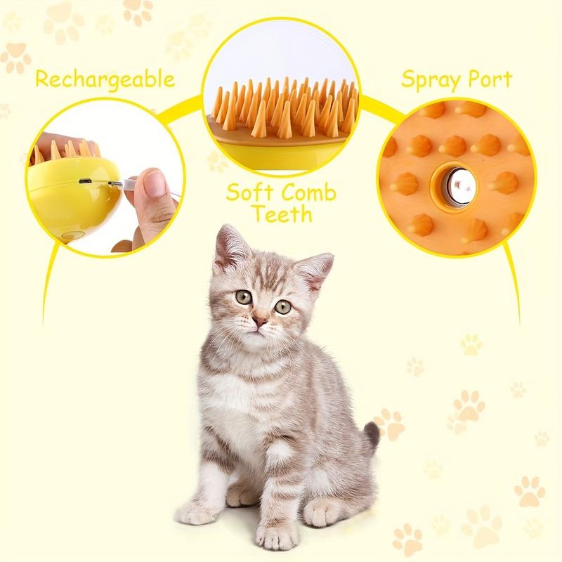 Product Introduction of Self-Cleaning Massage Comb for Cats and Dogs - Electric Pet Grooming Brush with Charging and Floating Design - Removes Tangled and Loose Hair, Provides Relaxing Massage and Steam Treatment 2
