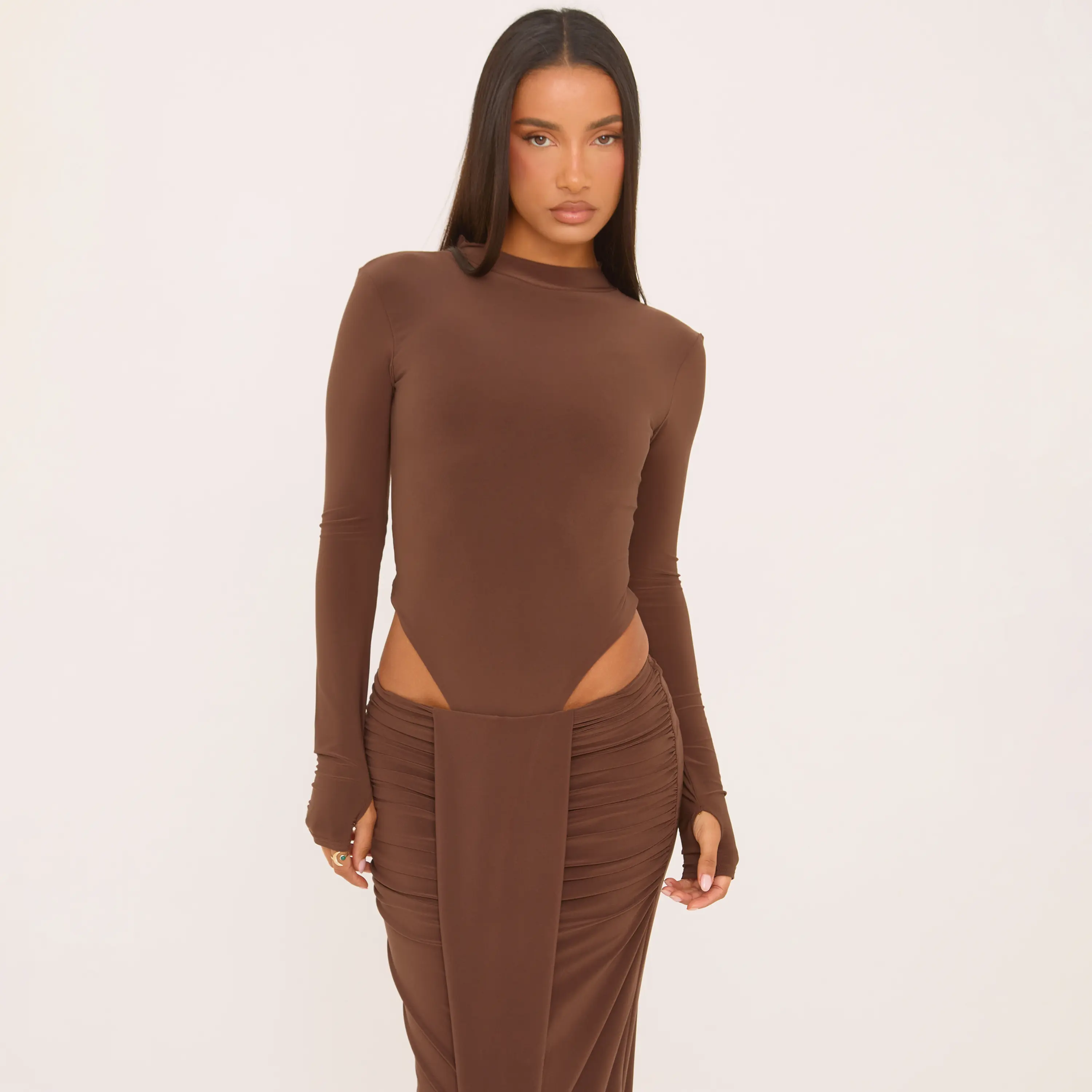 Long Sleeve High Neck Bodysuit