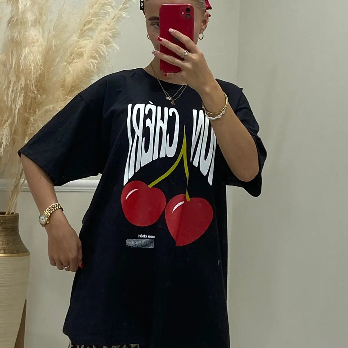 MON CHERRY OVERSIZED T-SHIRT Womenswear