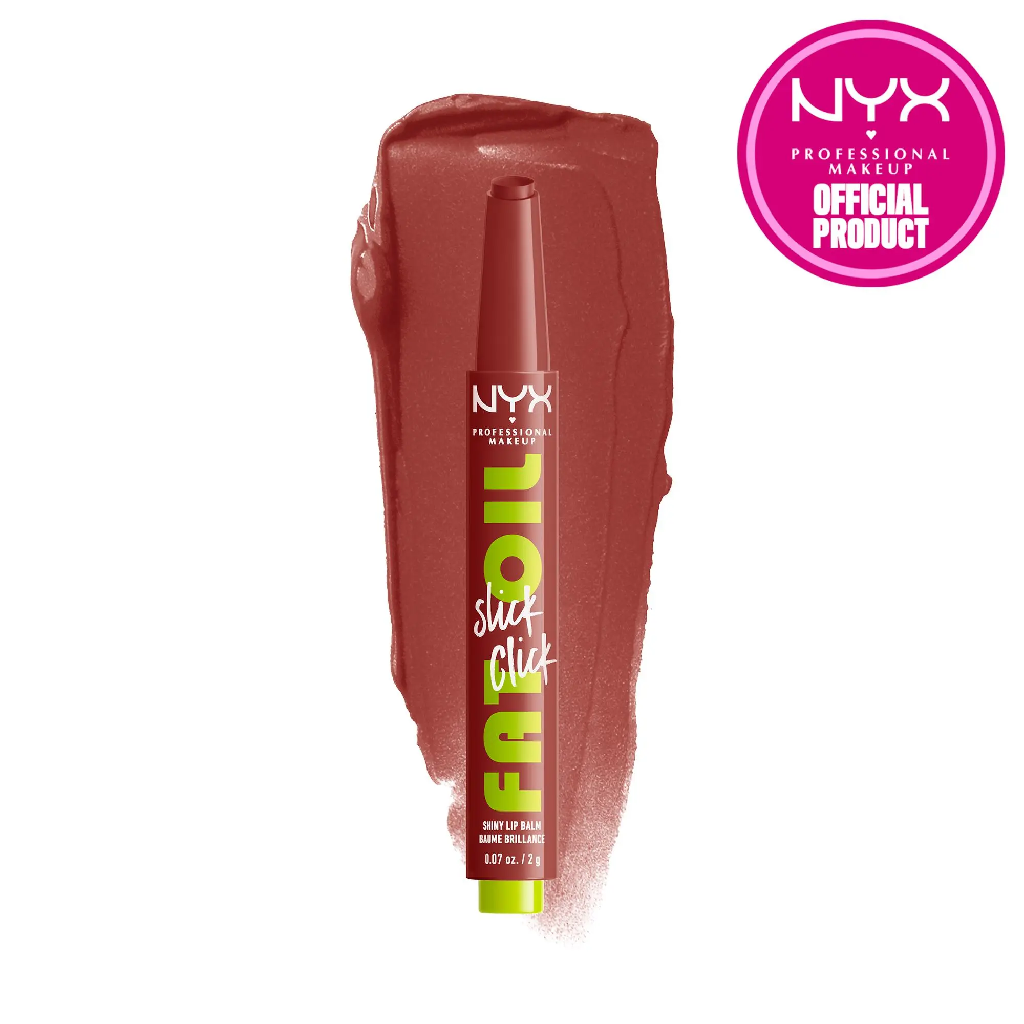 NYX Professional Makeup Fat Oil Slick Click Lip Balm, 2g or Fat Oil + Slick Click Duo, Choose Your Shade