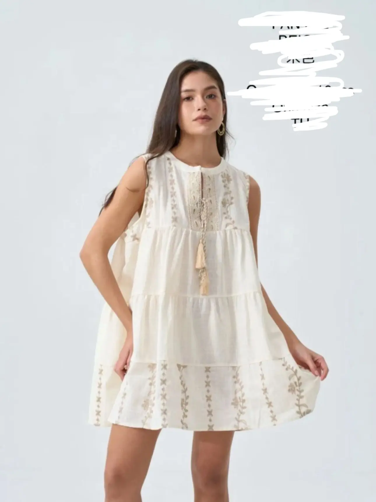 FB LONDON - EMMIE EMBROIDERY DRESS