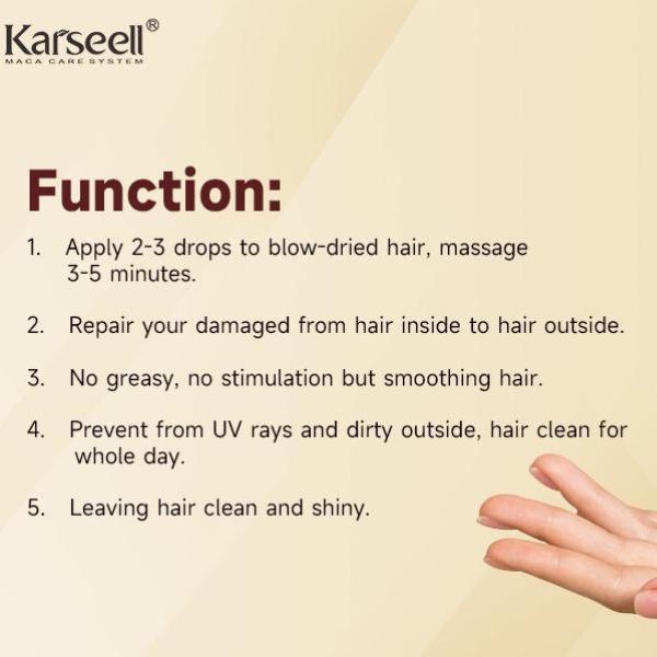 Karseell Hair Oil Moroccan Argan Oil for Hair & Skin, Cold Pressed Maca Essence Argan Oil Hair Oil for Dry Damaged Hair All Hair Types 50ml Haircare Repair shampoo   moisture hygieneproducts Scent Comfort Moisturize Hydrating Hydrate Moisturizing 5