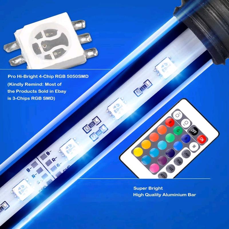 Fish Tank Light 28 CM LED Aquarium LightBlue LED Light Bar Stick Fish Tank 6