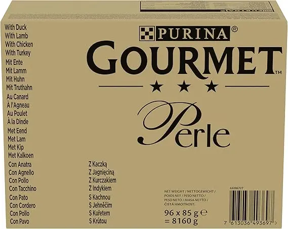 GOURMET Perle Chef's Collection in Gravy Wet Cat Food 96x85g 1