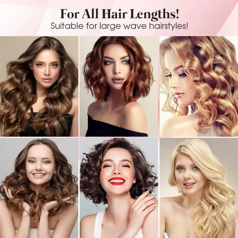 【Arrival in 2-3 days Summer Sale】2025 Newest Automatic Curling Wand Rotating Curling Iron, Professional 28mm/1.1 Inch Hair Curler Hair Styling Irons Fast Heating Wand for Medium/Long Hair Comfort 1