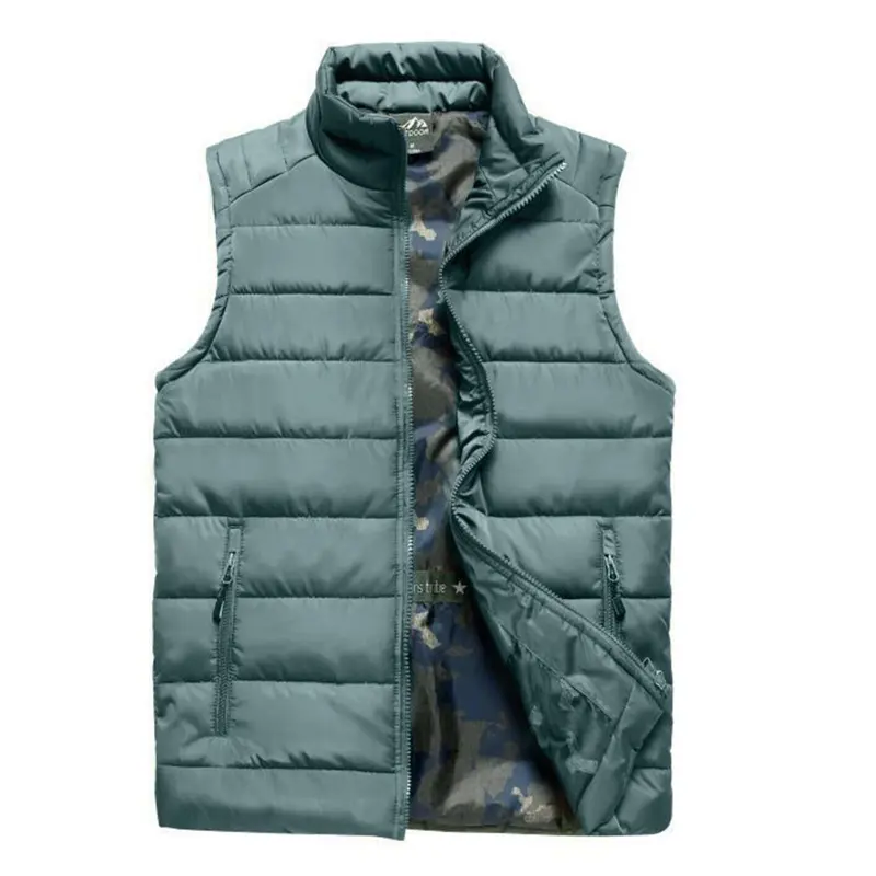Mens Quilted Padded Gilet Outdoor Sleeveless Coat Bodywarmer Military Jkt S-2XL 6