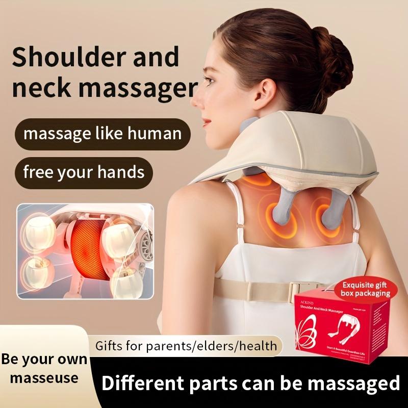Shiatsu Shoulder And Neck Massager With Heat - Electric Acupressure Deep Kneading Massage For Hands-Free Relief - Ideal Gift For Parents, Elders, Men, And Women Comfort shiatsu  massager neck  massager 1