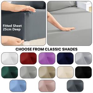 AR Ware 25 cm Extra Deep Microfiber Fitted Sheet – Soft, Breathable, Quick-Dry – Corner Elastic – Wrinkle & Fade Resistant – Sizes: Single, Double, King, Super King (UK)