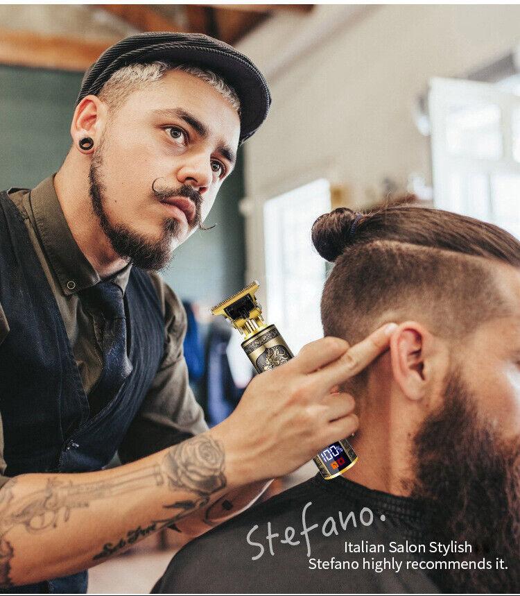 Product Introduction of Hair Clippers Men Professional Beard Trimmer,Cordless Electric Self Hair Clippers with LCD Screen,Precision Outliner Trimmer-Smooth Clipping,-Rechargeable Battery,Gifts for Men Comfort Multicolor 19