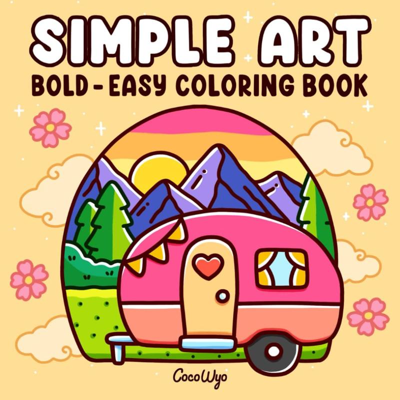 Simple Art: Coloring Book for Adults and Teens, Bold and Easy Designs for Relaxation with Minimalist Features (Bold & Easy Coloring) Paperback 0