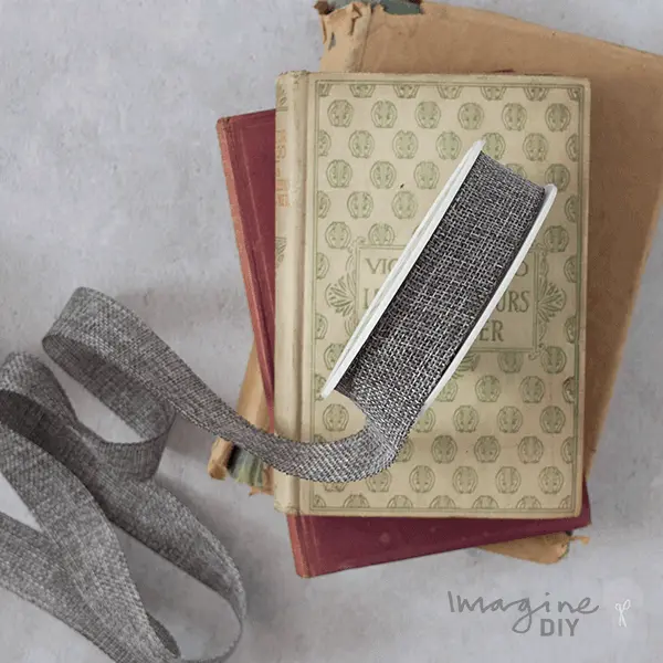 Pristine Grey Burlap Ribbon - 15 Metre Roll / Roll of Dark Grey Hessian Ribbon 1