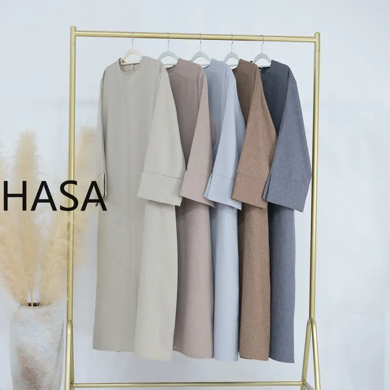 HASA HS4855 Casual Large-size Solid Color Dress, Low-key Fashion Sense 8