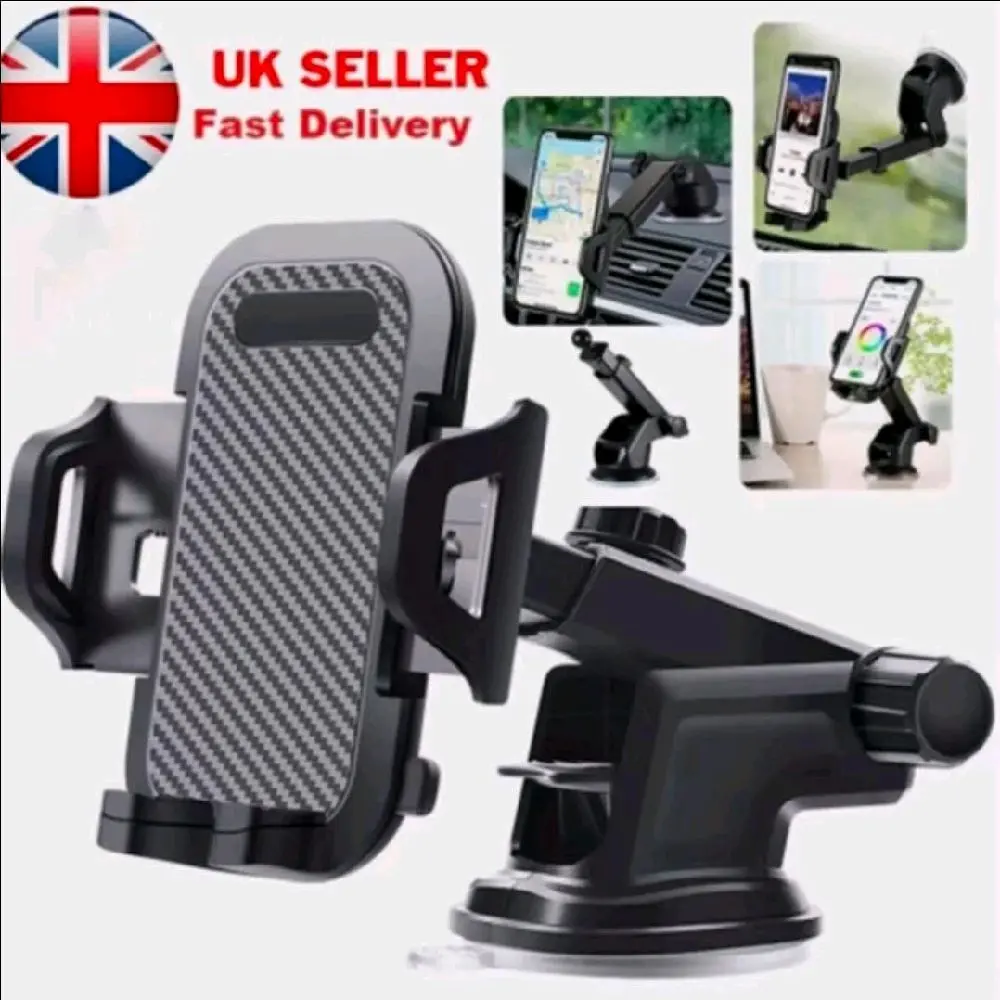 Universal Car Mobile Phone Holder - 360° Windscreen Dashboard GPS Stand Cradle for Smartphone - Mount cables holders suction pad filming magnetic s