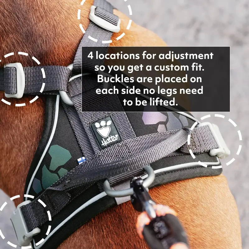 Hurtta - Weekend Warrior Harness - 100-120 cm - black - 1 piece Multi 3