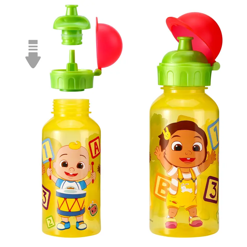 Cocomelon 370ml Water Bottle for Kids School Drinks Bottle Made of Durable Material Reusable BPA Free 3