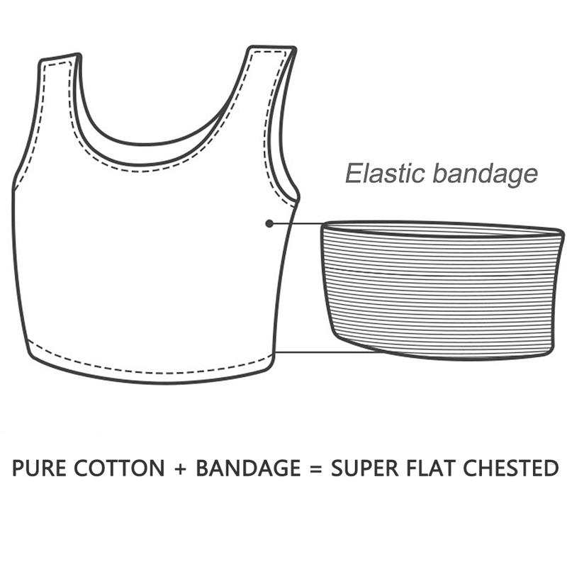 Product Introduction of XUJI Women Tomboy Trans Elastic Chest Binder Breathable Cotton Slim Fit Tank Top 18