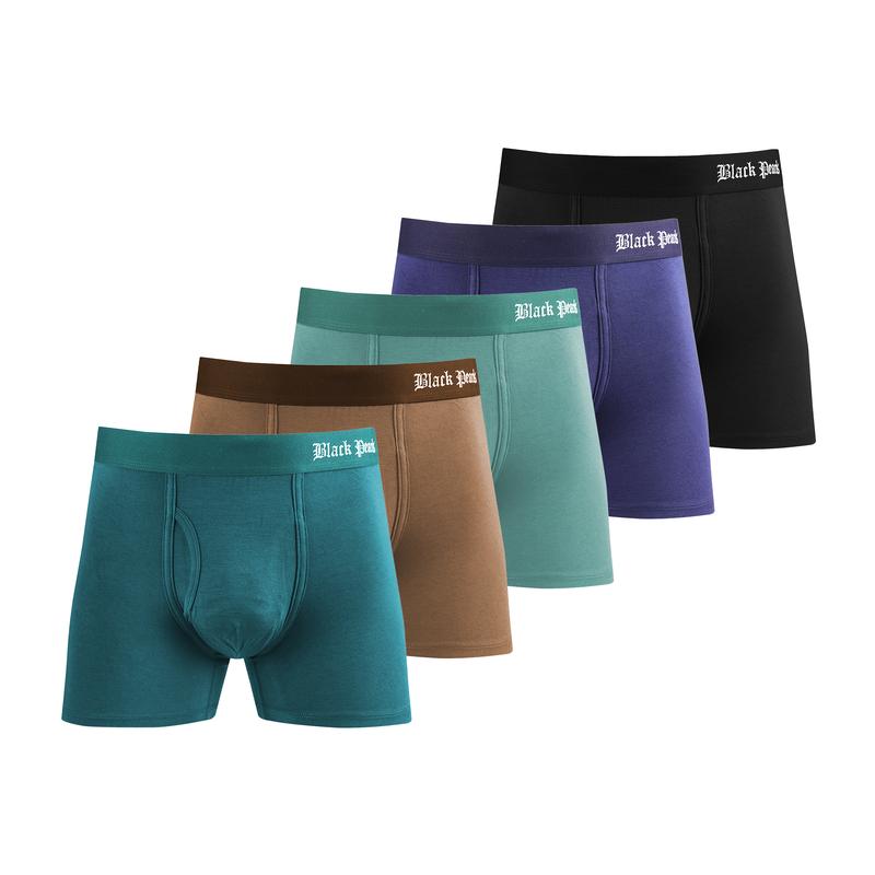 Black Pearls Boxer-Shorts 1pcs, Fly Opening Flatlock, Tagless & comfy underwear for active lifestyle Man Menswear 9