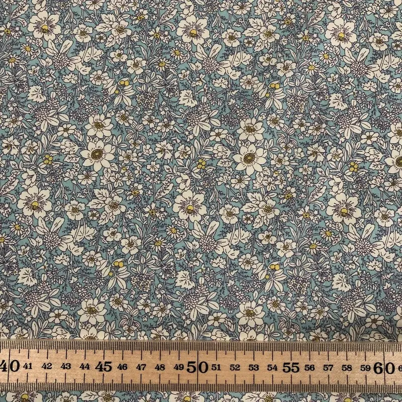100% Cotton Superior Poplin Fabric * 6 Colours Mixed Spring Flowers Tiny & Small 1