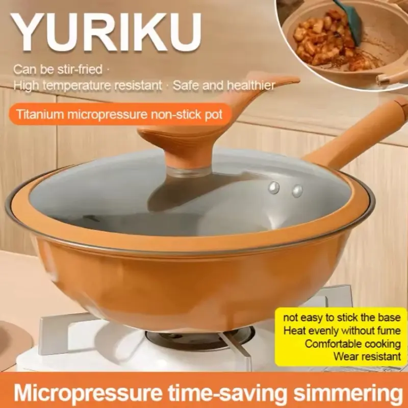 Upgraded Micro Pressure Healthy Non-Stick Alpine Clay Cookware - King Kong Titanium, Pots Stylish