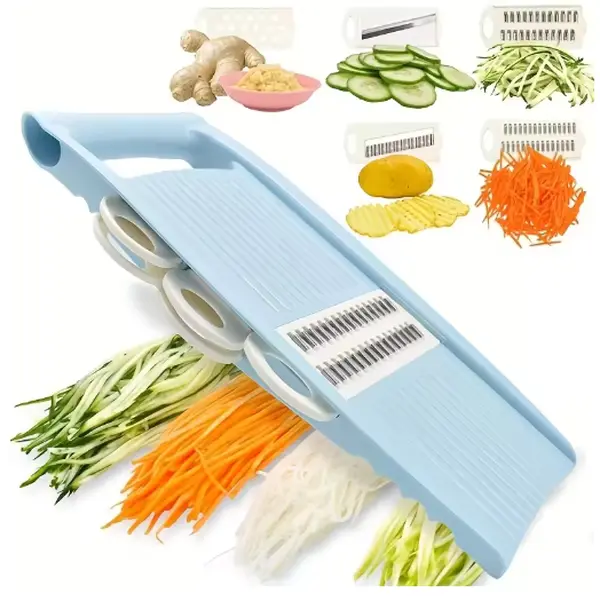 5 in 1 Multi-Functional Vegetable Chopper Onion Chopper Food Chopper Kitchen Mandoline Slicer Veggie Dicer Cutter  Veg Slicer Kitchen Utensils vegetable slicer portable chopper blue prada cup