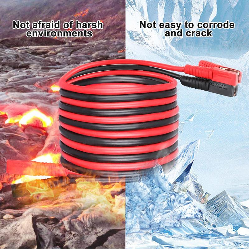 Holdfiturn 6M Booster Cables 3000Amp Heavy Duty Cars Jump Leads Professional Battery Start Cables Colour Coded Clamp Anti Tangle Leads Jump Start Leads for Cars Vans 6