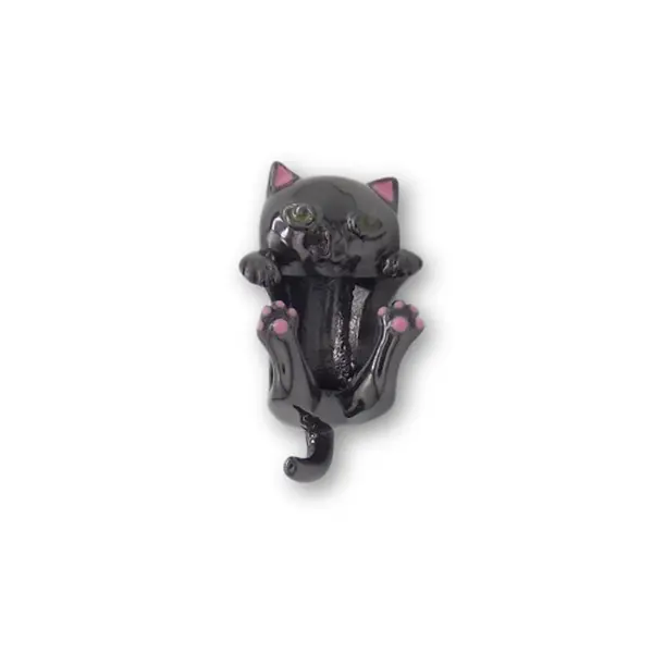 Black Cat/Kitten Bead Charm Sterling Silver 925 With Gift Box - fits Pandora Bracelet