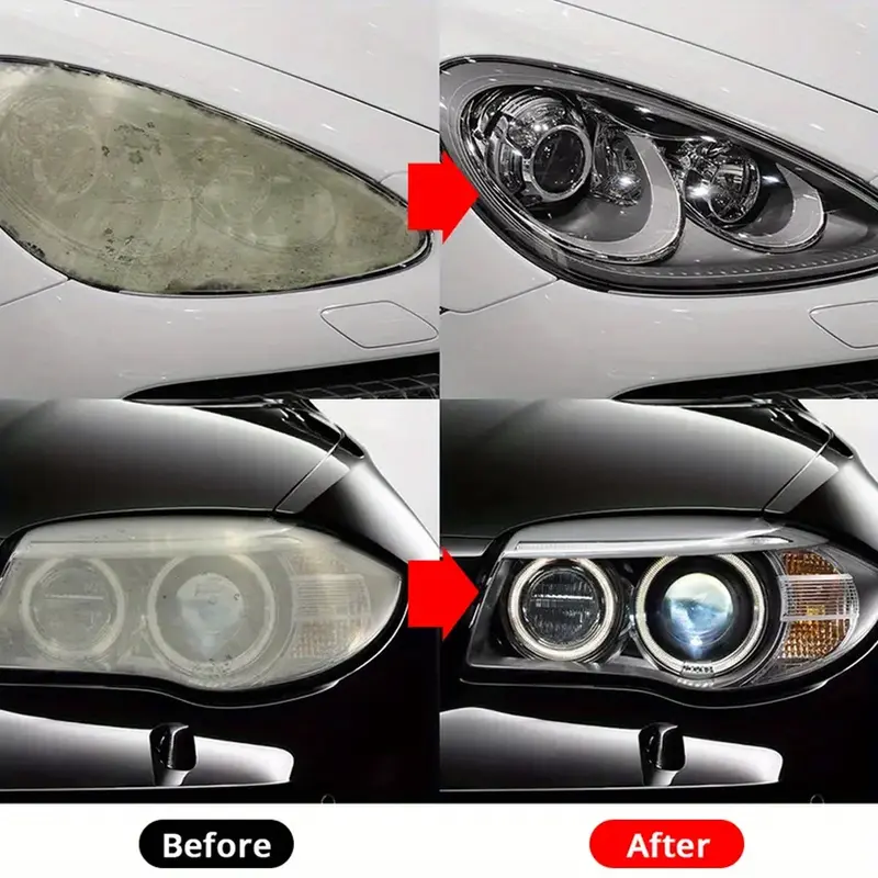 AULTIFIX Car Headlight Repair Cream, 100ml, Anti-Oxidation & Scratch Repair, PVC Plastic Polish, Universal Fit for Car Light Maintenance & Care 6