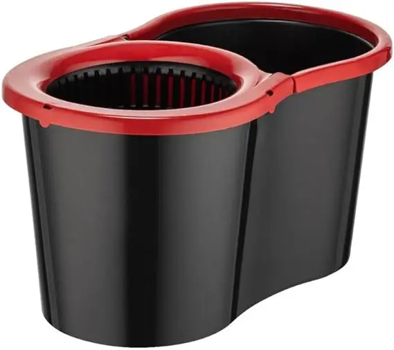 360° FLOOR MAGIC SPIN MOP BUCKET SET MICROFIBER ROTATING DRY HEADS WITH 3 HEADS Cleaning Adjustable Room 1