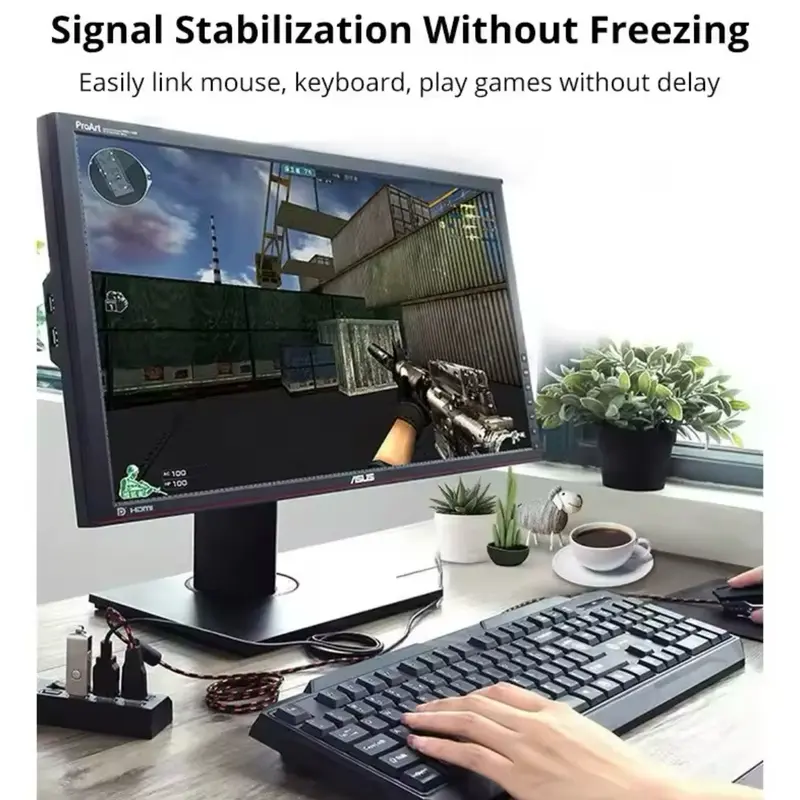 USB 2.0 Extension Hub Splitter with Switch for Computer and Electronics 2