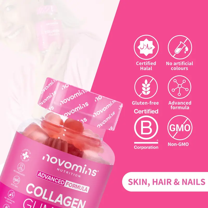 Collagen Gummies - Boost Collagen & Support Hair, Skin, Nails and Joint Health - Superior Type 1 Hydrolysed Collagen - Infused with Biotin, Vitamin C and Hyaluronic Acid - Gluten Free - GMO Free - Gelatine Free 7