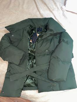 Product Review of iKrush Duvet Padded Puffer Jacket With Belt i35017  Puffer QuiltedPadded  Regular Length  Collared Long Sleeve Workwear Loungewear Plain Work Going Out from E**O 0