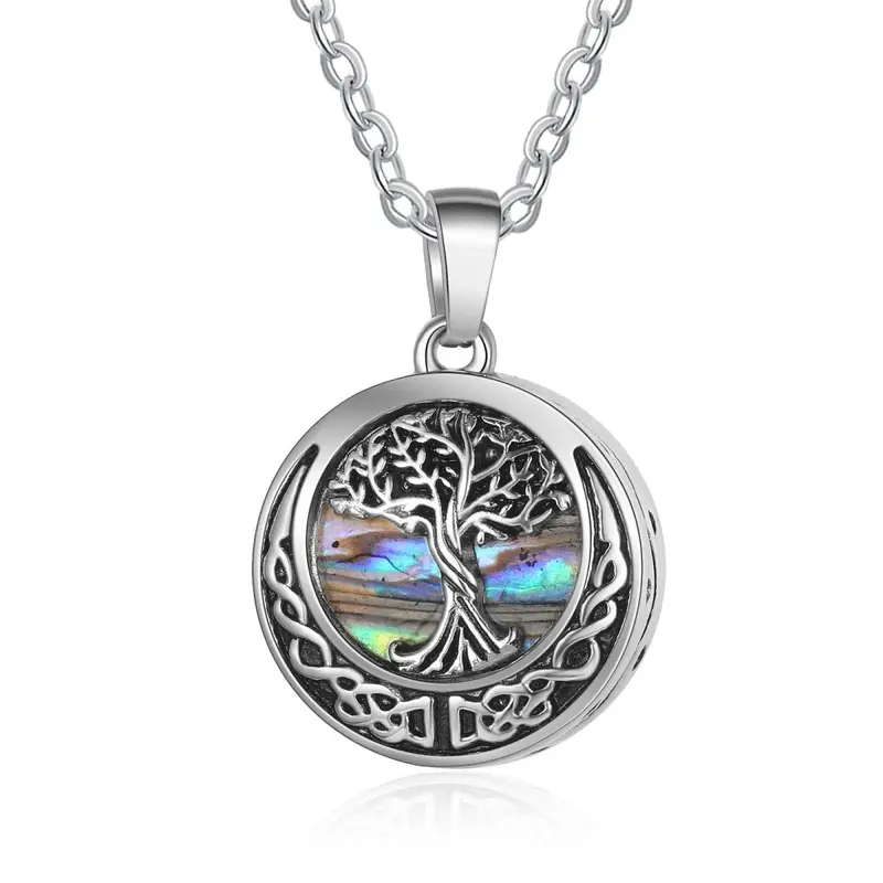 Family Tree Ashes Necklace, Personalised Memorial Pendant, Cremation Necklace 0