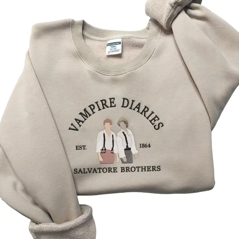 The Vampire Diaries Unisex Sweatshirt, Mystic Falls Virginia Sweatshirt, Fall Sweatshirt, Salvatore Brothers 1864 Cotton Crewneck Unisex Hoodie Menswear Garment Personalized Pullover graphic shirts, classic tee